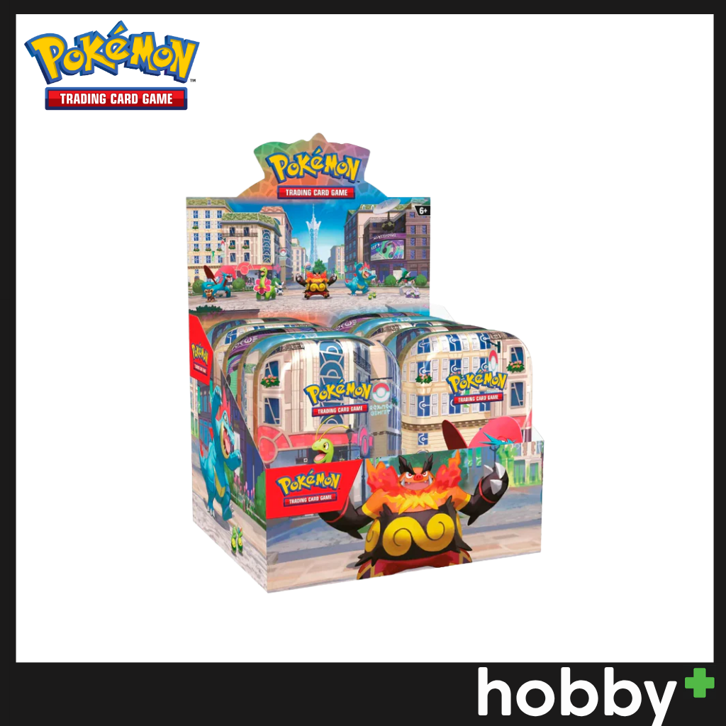 English Pokemon TCG Lumiose City Mini Tin Display Case (10 mini tins)