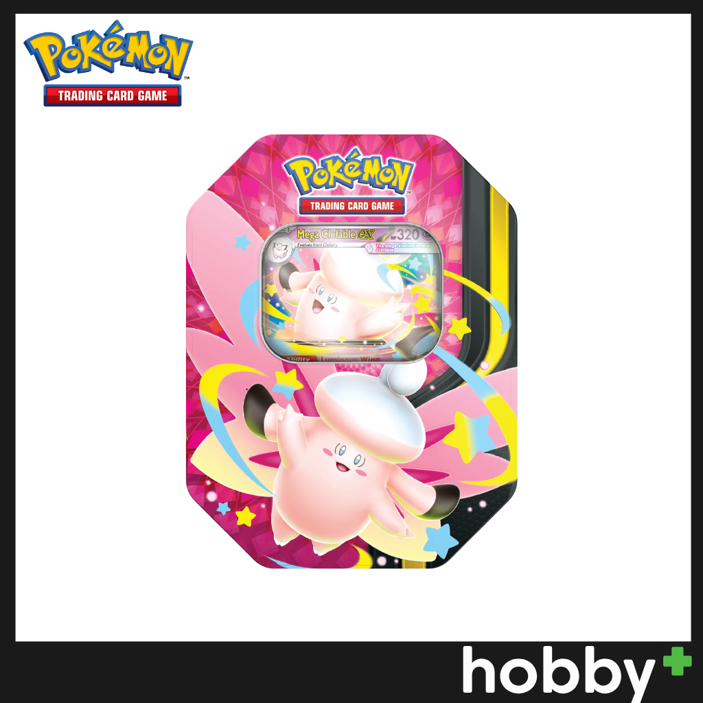 English Pokemon TCG Mega Moonlit ex Tin [Mega Gengar or Mega Clefable]