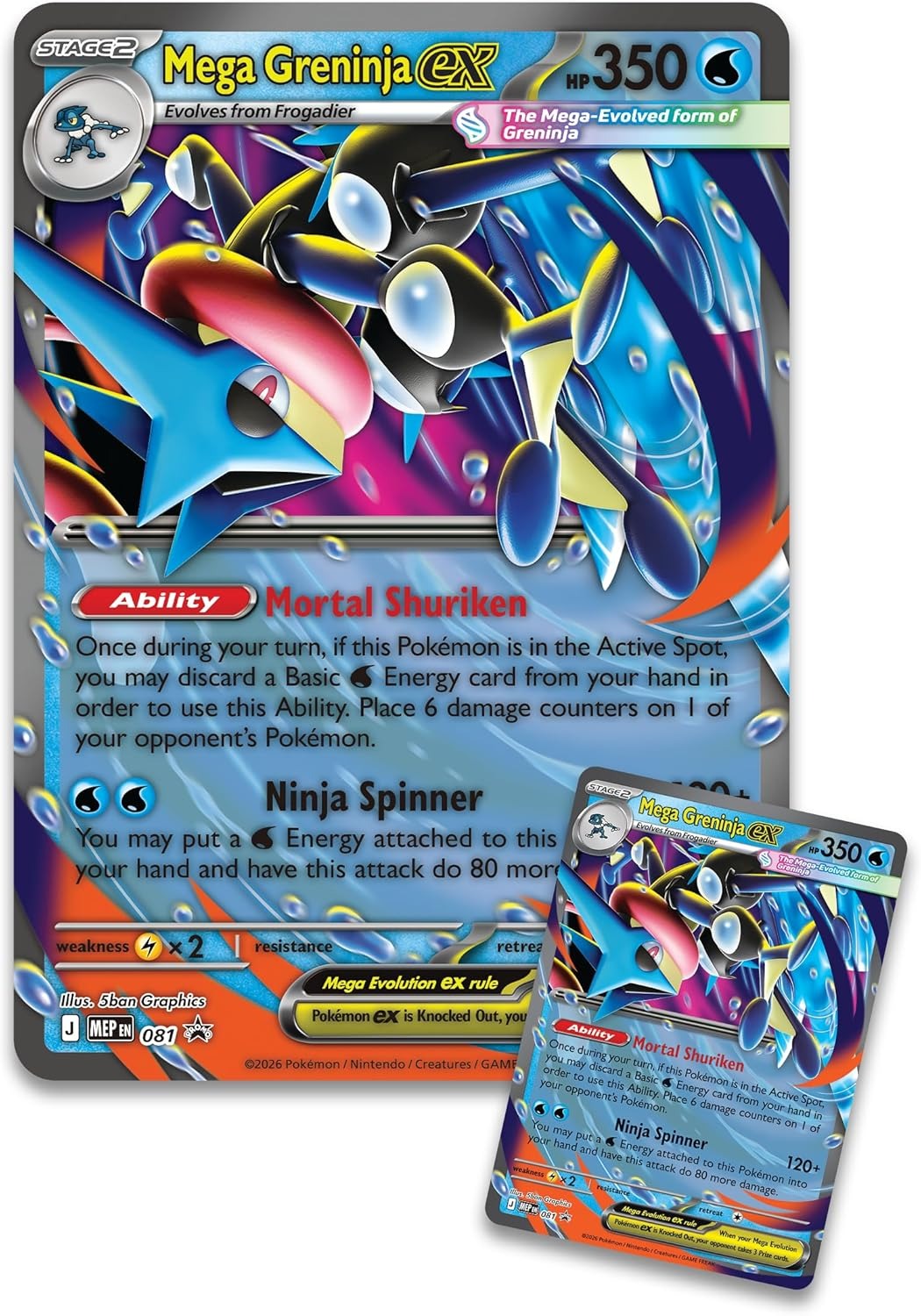 English Pokemon TCG Mega Greninja ex Premium Collection