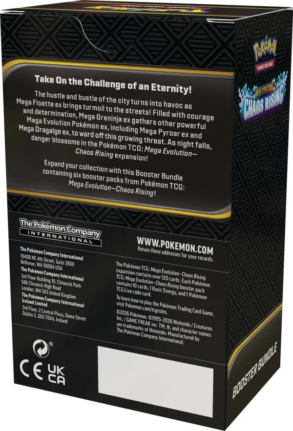 English Pokemon TCG ME04 Chaos Rising Booster Bundle