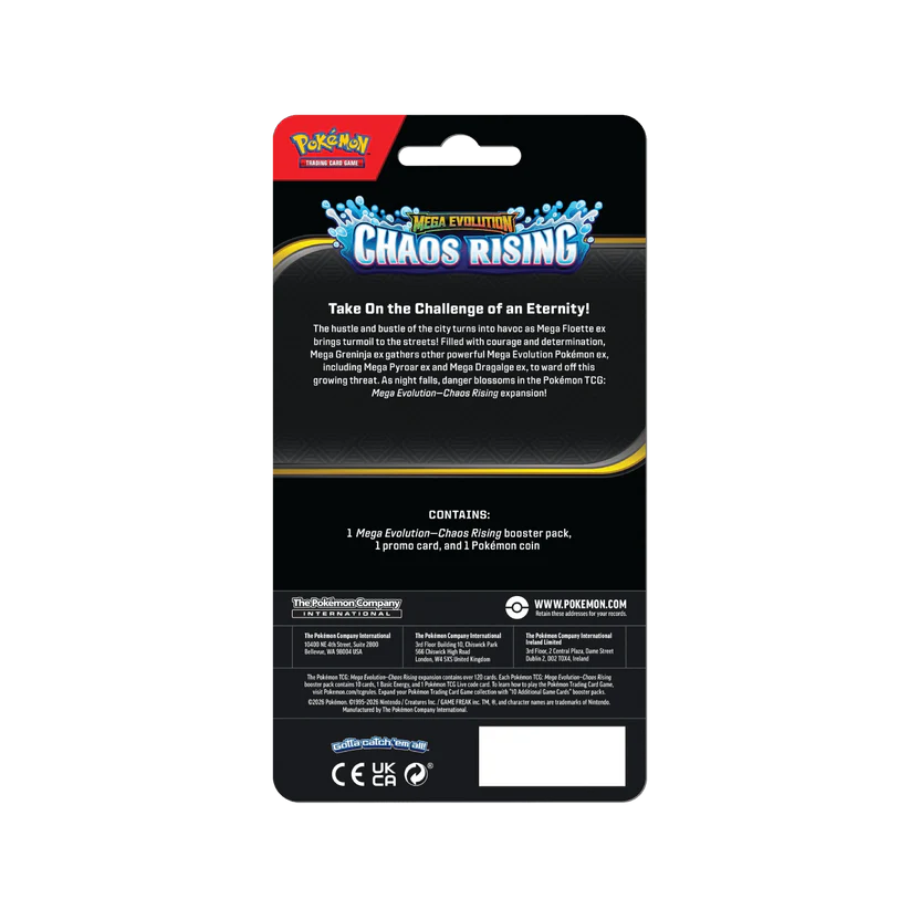 English Pokemon TCG ME04 Chaos Rising Checklane Blister