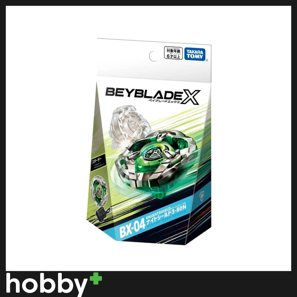 Beyblade X BX-04 Starter Knight Shield (With Ban Kee Sticker)