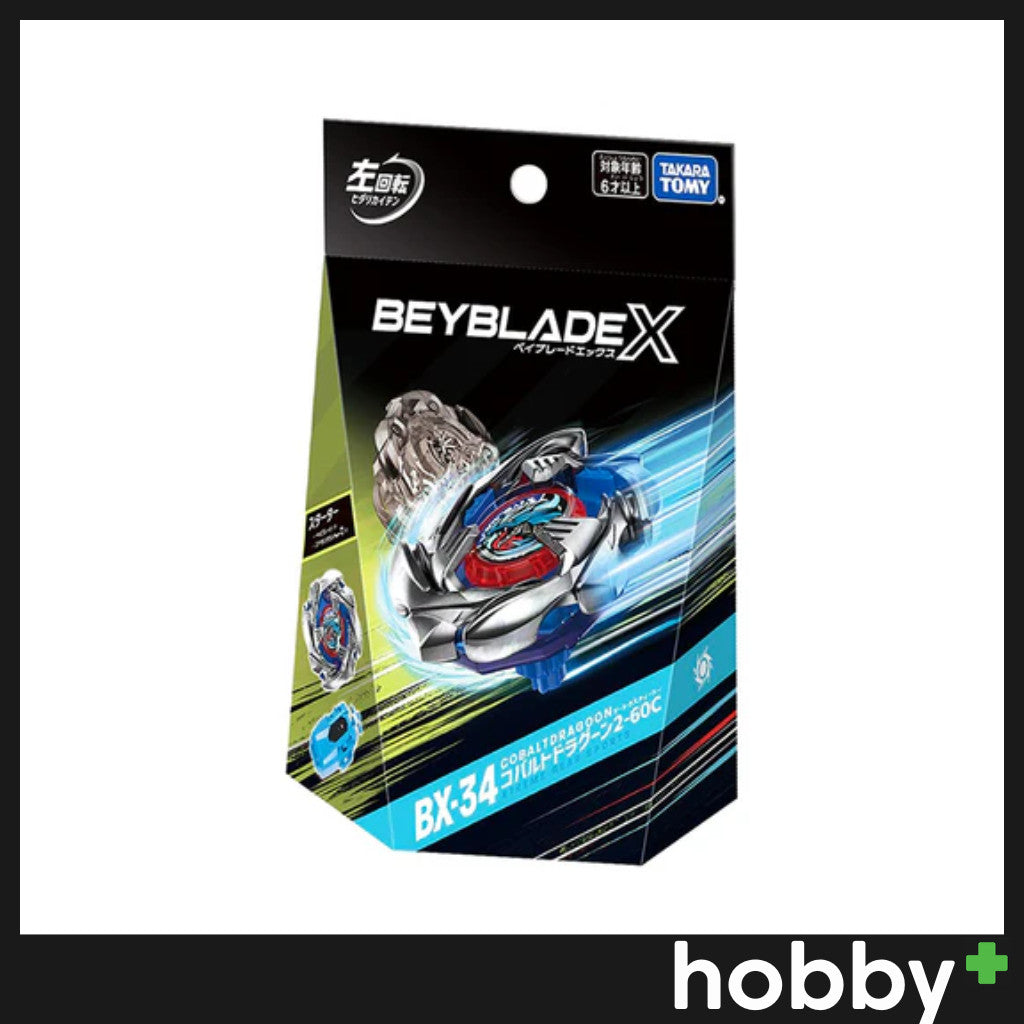Beyblade X BX-34 Cobalt Dragoon 2-60C (W/ Ban Kee Sticker)