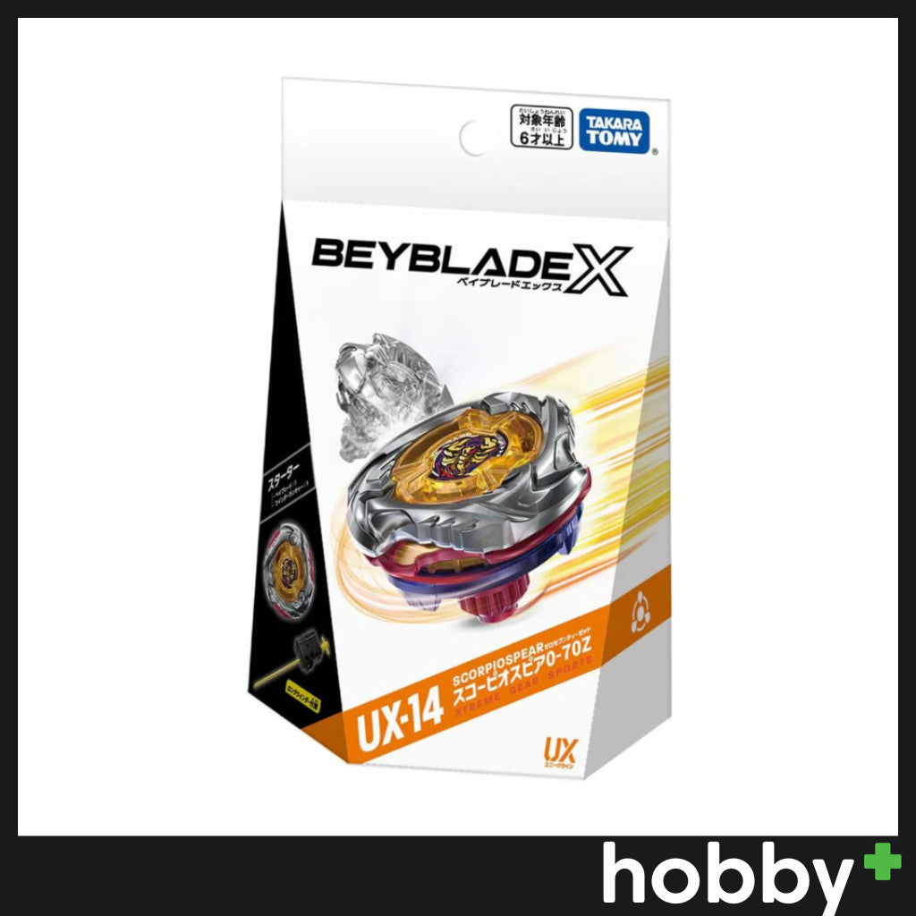 Beyblade X UX-14 Scorpio Spear 0-70Z (W/ Ban Kee Sticker)