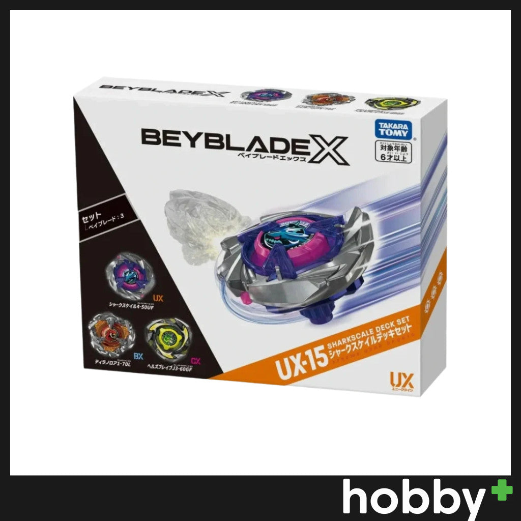 Beyblade X UX-15 Shark Scale Deck Set (W/ Ban Kee Sticker)
